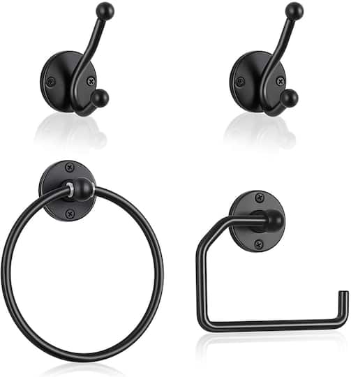 Stainless Steel Towel Ring & Toilet Paper Holder Set